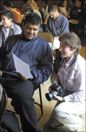 Julia Kornfield and student