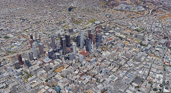 Google Earth view of Los Angeles Google Earth view of Los Angeles