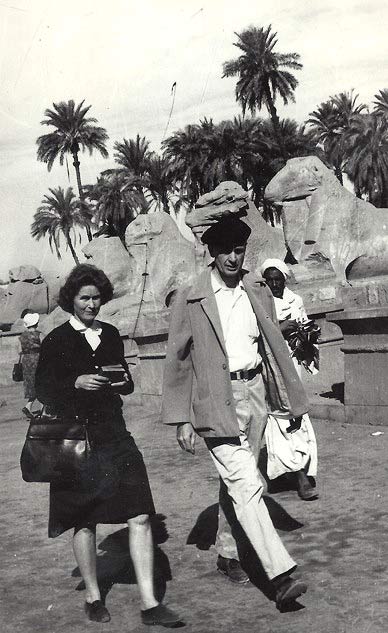 Catharine and Francis Clauser at Karnak.