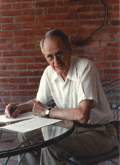 Francis Clauser at home in La Cañada.
