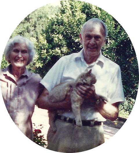 Catharine and Francis Clauser with Seti.