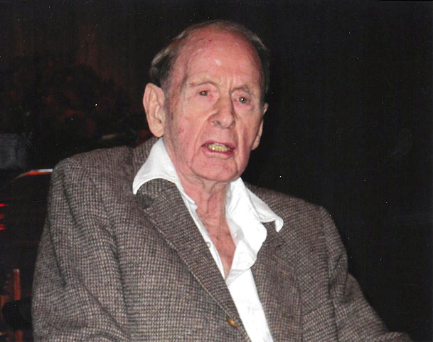 Francis Clauser, age 99, at Bob Christy's memorial, October 2012. Courtesy of Juliana Christy.