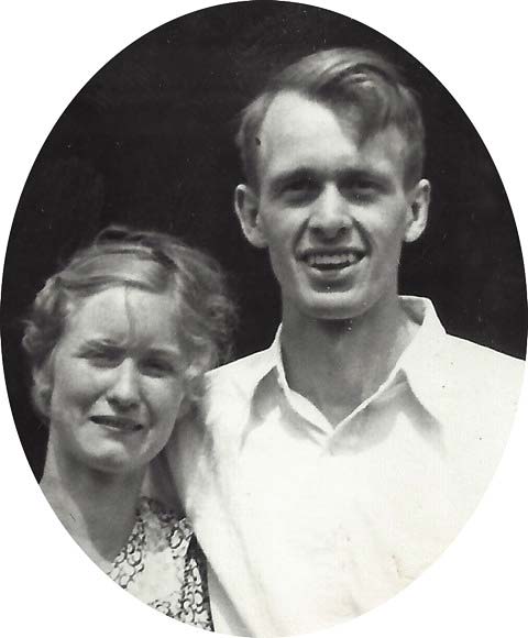Francis Clauser - Newly wed, Francis and Catharine McMillan Clauser, circa 1938.