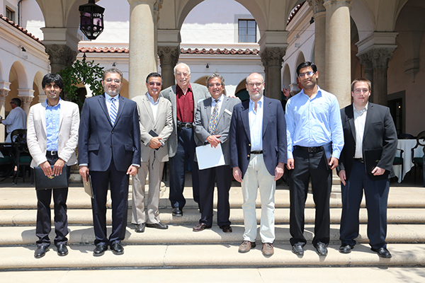 Left to right: Faisal Amlani, Imran Malik, Morteza Gharib, Sterge Demetriades, Ares J. Rosakis, Oscar Bruno, Muhammad Mujeeb-U-Rahman, Bradley Lyon